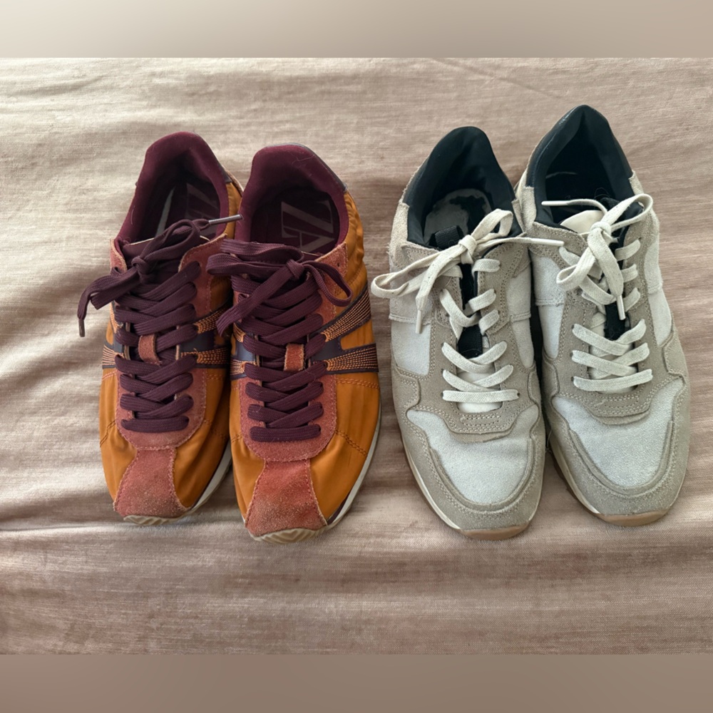 Zara orange and Beige Sneakers 2 for 1